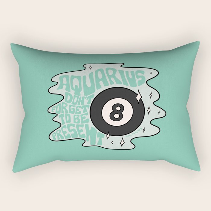 Aquarius Magic 8 Ball Rectangular Pillow Gallery Image 2