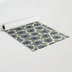 Floral Pattern / Slate Blue & Green Yoga Mat Gallery Image 2