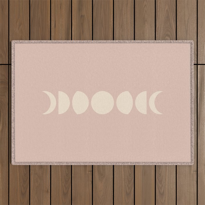 Minimal Moon Phases IV Outdoor Rug Gallery Image 1