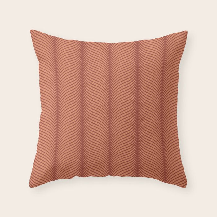 Elysian V Terracotta Throw Pillow Gallery Image 6