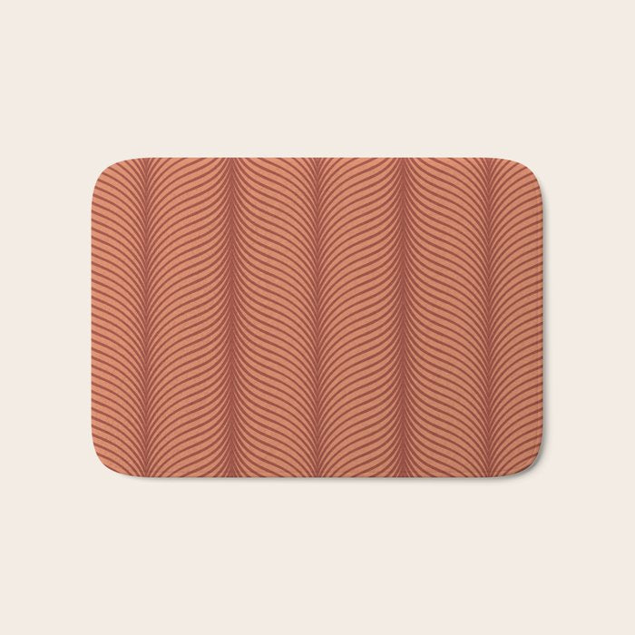 Elysian V Terracotta Bath Mat Gallery Image 1