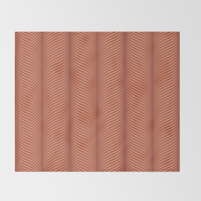 Elysian V Terracotta Throw Blanket Gallery Image 2