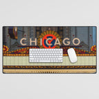 Glowing Chicago Desk Mat Gallery Image 1