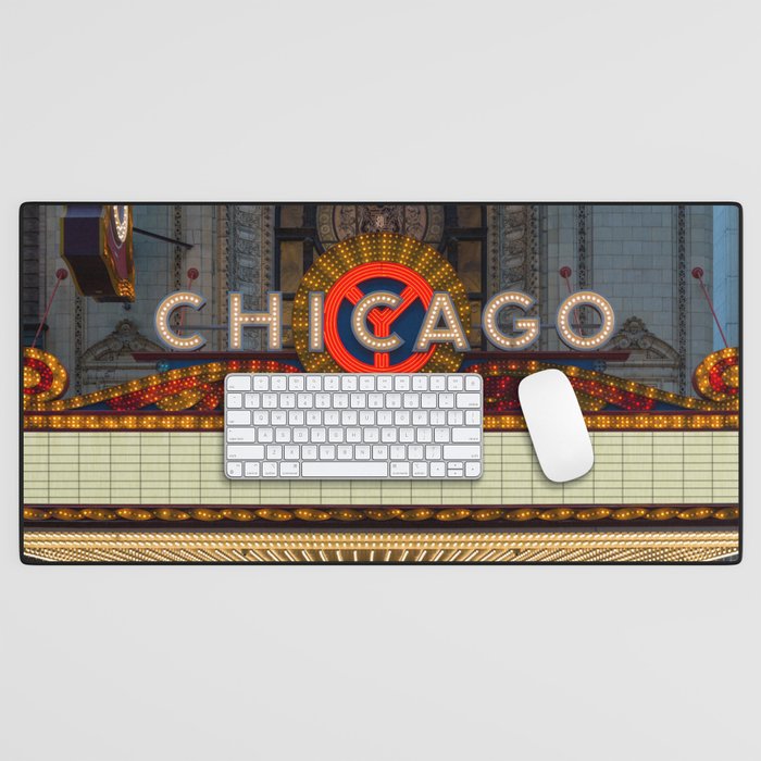 Glowing Chicago Desk Mat Gallery Image 1