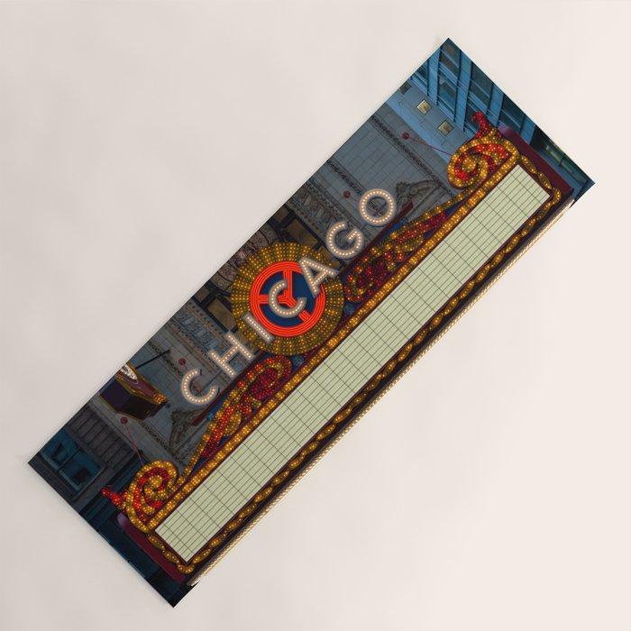 Glowing Chicago Yoga Mat Gallery Image 1