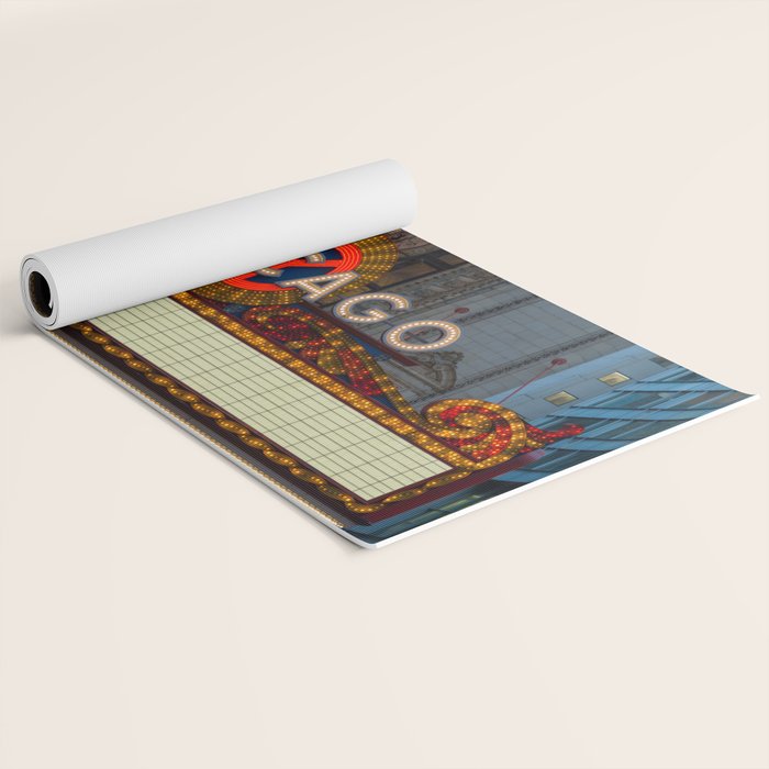 Glowing Chicago Yoga Mat Gallery Image 2