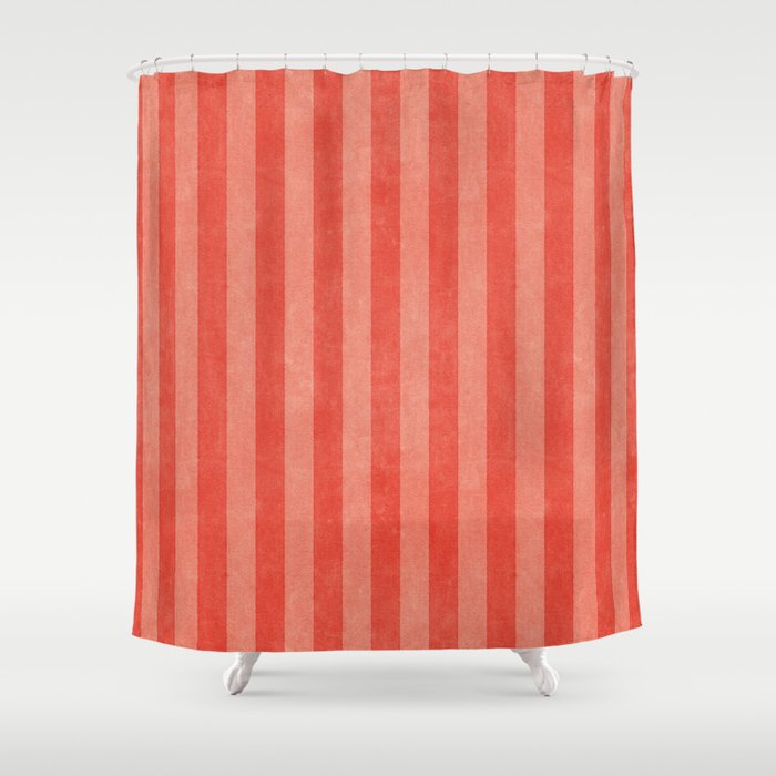 STRIPES - 004 - red Shower Curtain Gallery Image 1