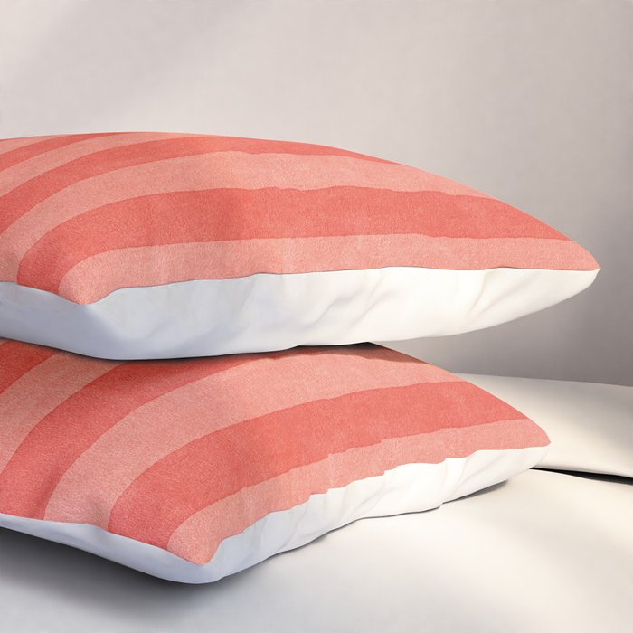 STRIPES - 004 - red Pillow Sham Gallery Image 3