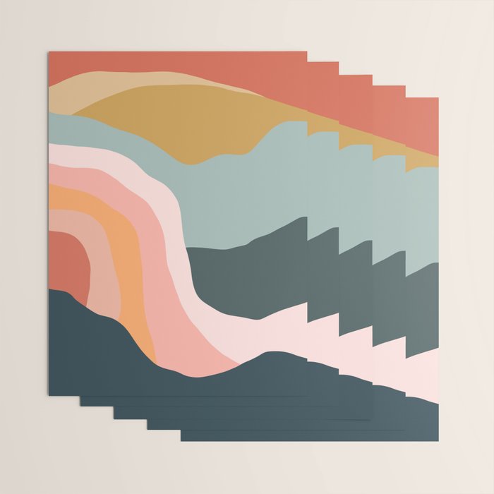 Minimal Landscape #9 - Modern Art Print Wrapping Paper Gallery Image 3