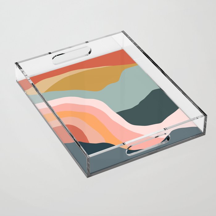 Minimal Landscape #9 - Modern Art Print Acrylic Tray Gallery Image 1
