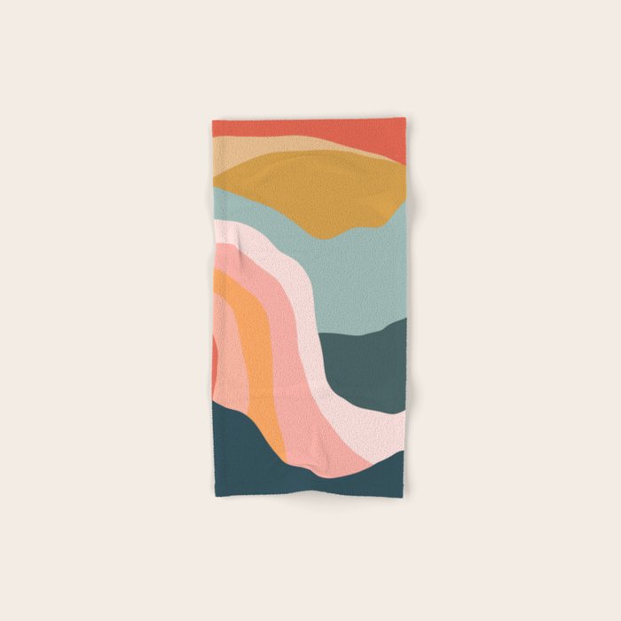 Minimal Landscape #9 - Modern Art Print Bath Towel Gallery Image 1