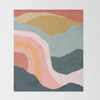 Minimal Landscape #9 - Modern Art Print Throw Blanket Gallery Image 2