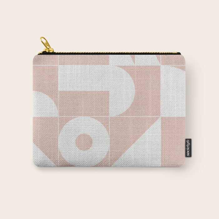 My Favorite Geometric Patterns No.11 - Pale Pink Carry All Pouch Gallery Image 1