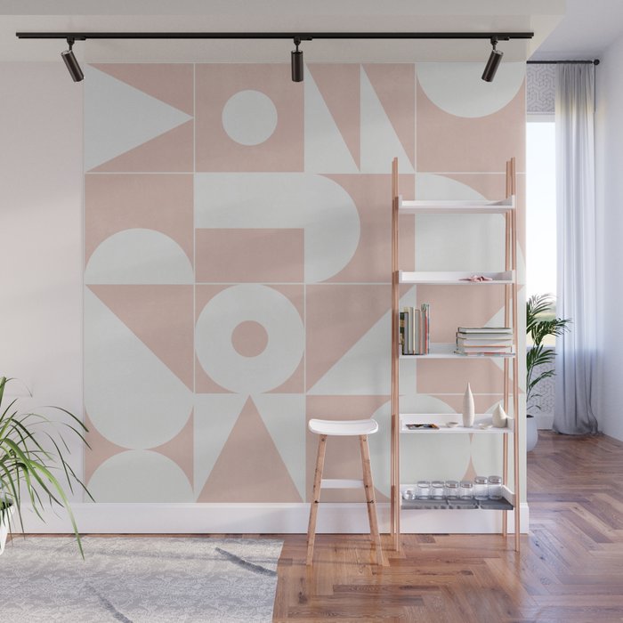 My Favorite Geometric Patterns No.11 - Pale Pink Wall Mural Gallery Image 1