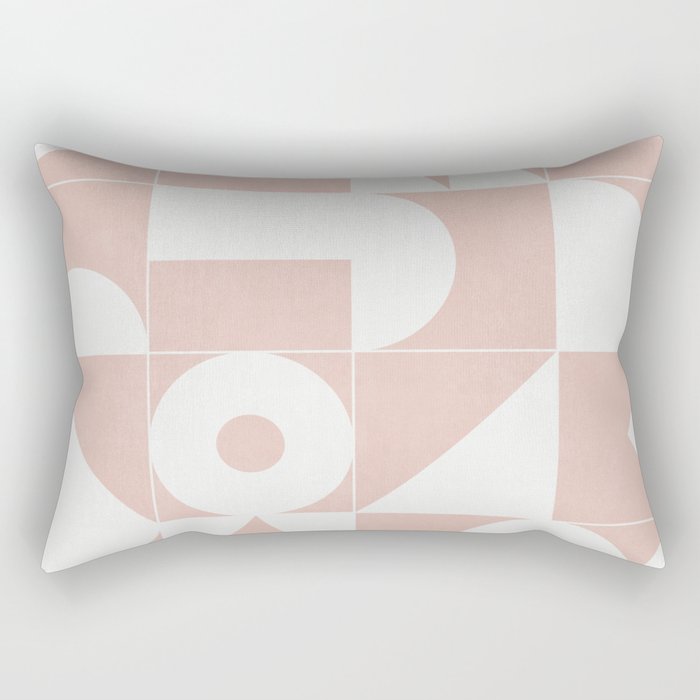 My Favorite Geometric Patterns No.11 - Pale Pink Rectangular Pillow Gallery Image 2