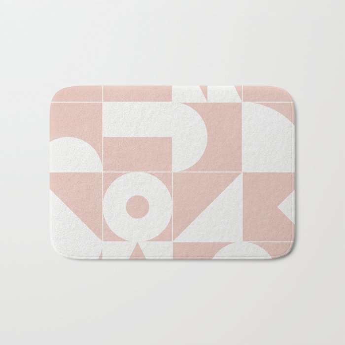 My Favorite Geometric Patterns No.11 - Pale Pink Bath Mat Gallery Image 1