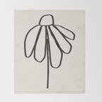 Minimal Flora #2 Throw Blanket Gallery Image 2