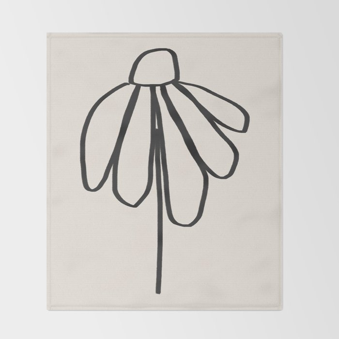 Minimal Flora #2 Throw Blanket Gallery Image 2