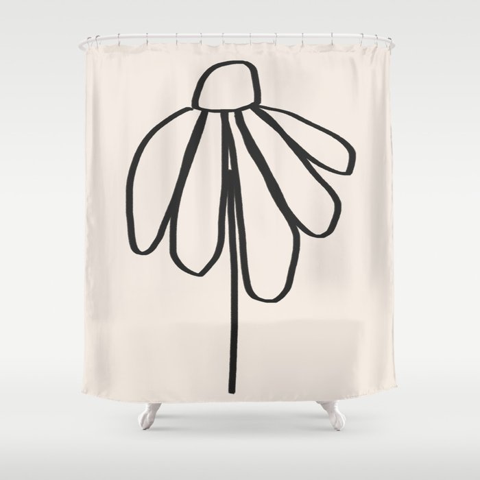 Minimal Flora #2 Shower Curtain Gallery Image 1