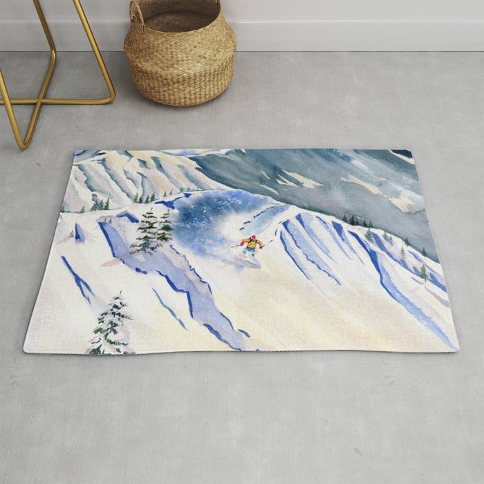 Powder Skiing 2 Rug Gallery Image 1