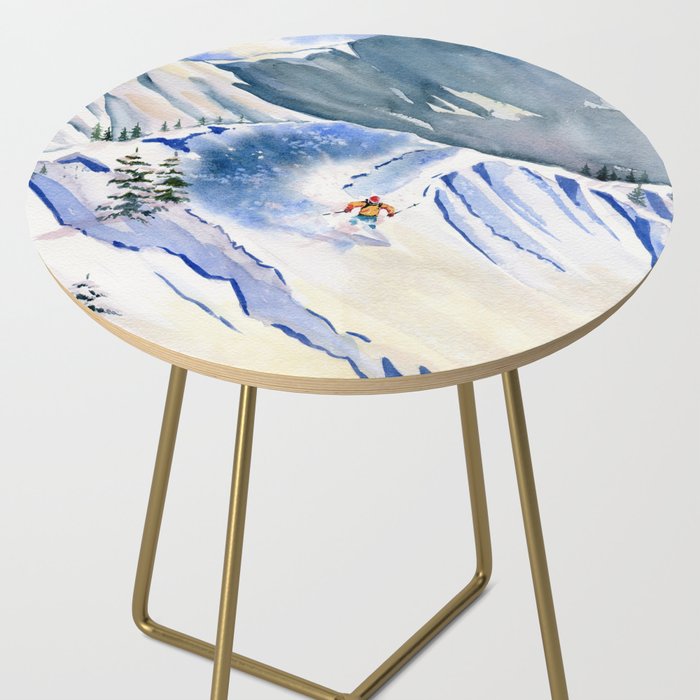 Powder Skiing 2 Side Table Gallery Image 2