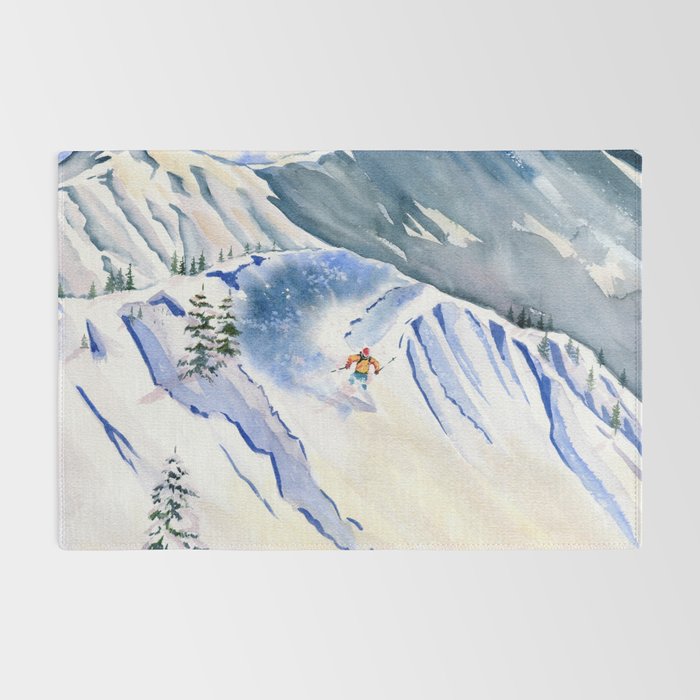 Powder Skiing 2 Rug Gallery Image 2
