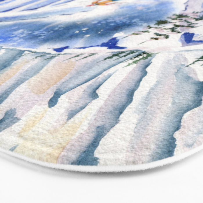 Powder Skiing 2 Bath Mat Gallery Image 3