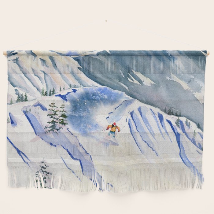 Powder Skiing 2 Wall Hanging Gallery Image 1