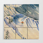 Powder Skiing 2 Wood Wall Art Gallery Image 1