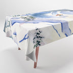 Powder Skiing 2 Tablecloth Gallery Image 1