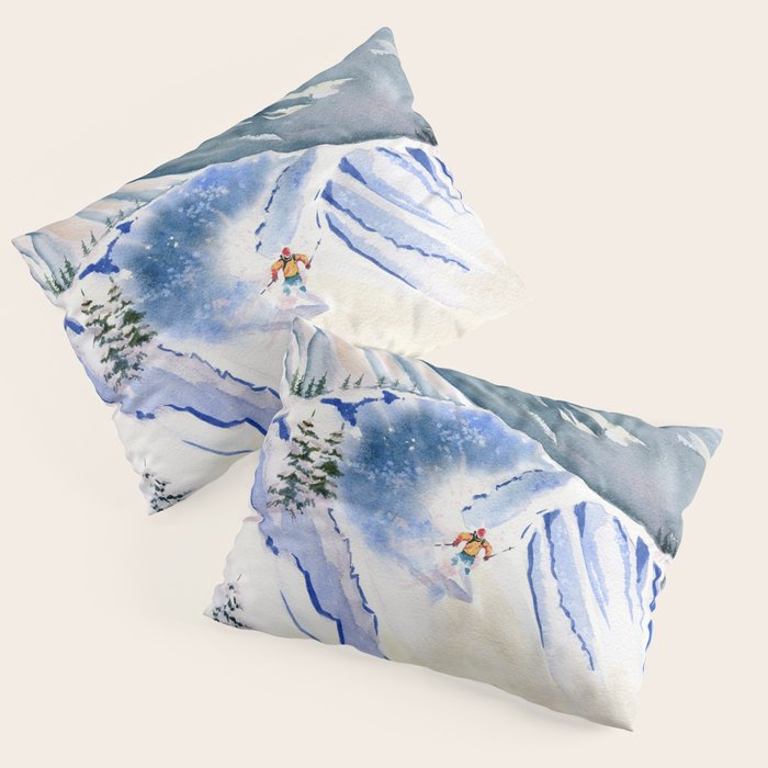 Powder Skiing 2 Pillow Sham Gallery Image 3