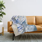 Powder Skiing 2 Throw Blanket Gallery Image 1