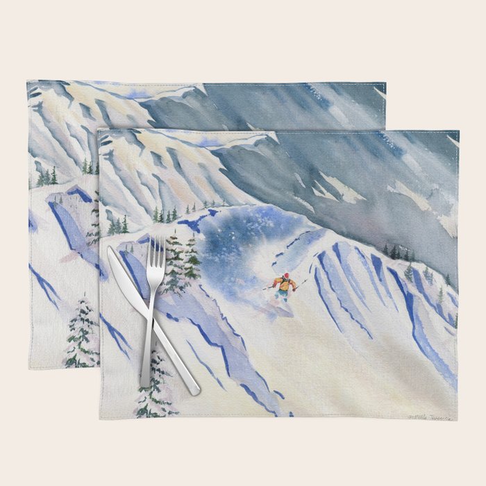 Powder Skiing 2 Placemat Gallery Image 1