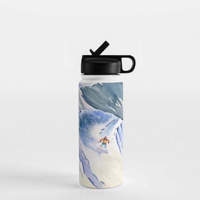Powder Skiing 2 Water Bottle Gallery Image 1