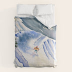 Powder Skiing 2 Comforter Gallery Image 6