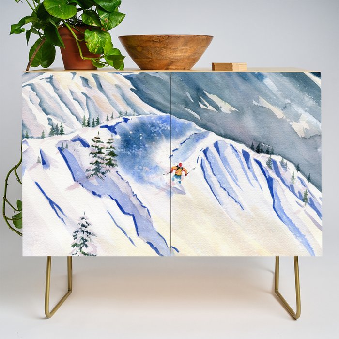 Powder Skiing 2 Credenza Gallery Image 1