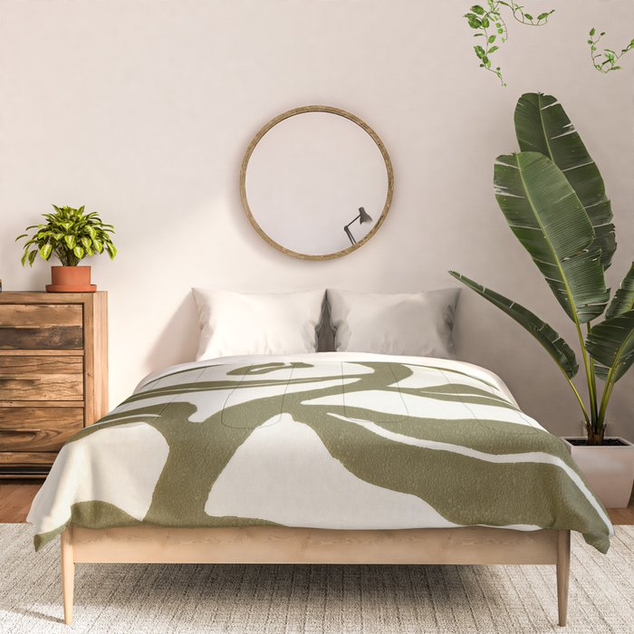 Wind-kissed Plant / Olive Green Comforter Gallery Image 3