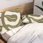 Wind-kissed Plant / Olive Green Pillow Sham Gallery Image 2