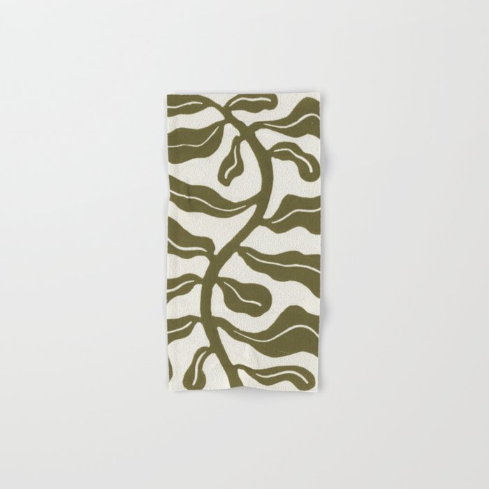 Wind-kissed Plant / Olive Green Bath Towel Gallery Image 1