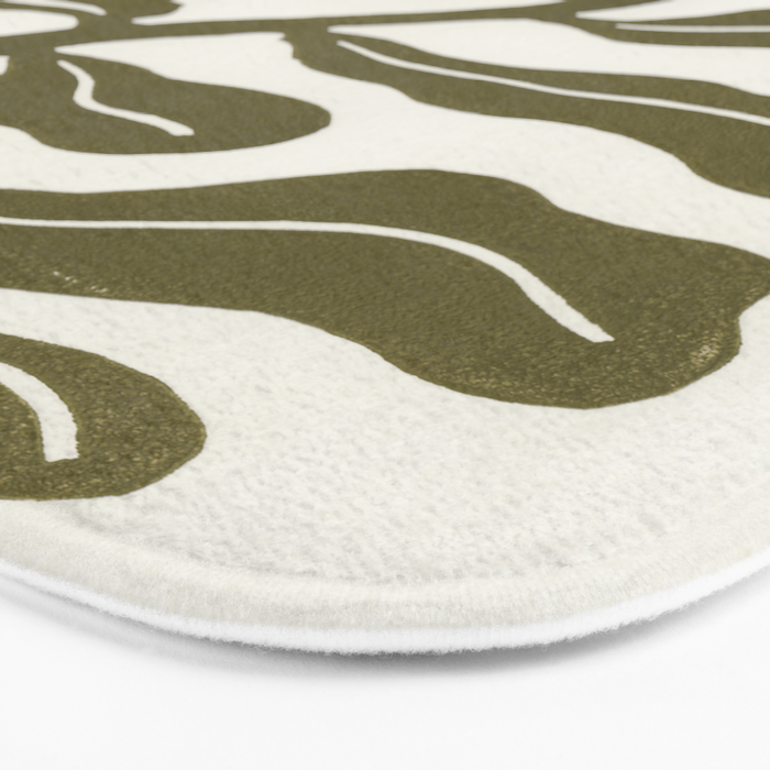 Wind-kissed Plant / Olive Green Bath Mat Gallery Image 3