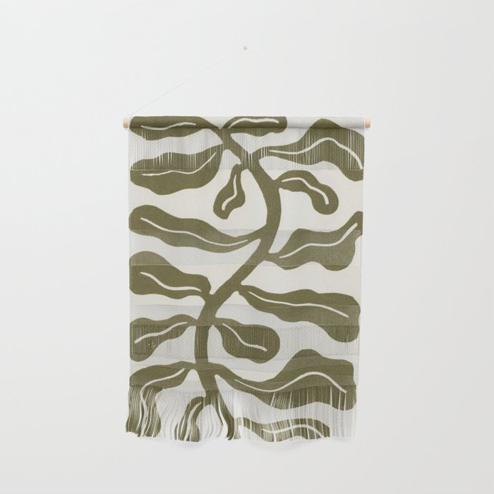 Wind-kissed Plant / Olive Green Wall Hanging Gallery Image 1