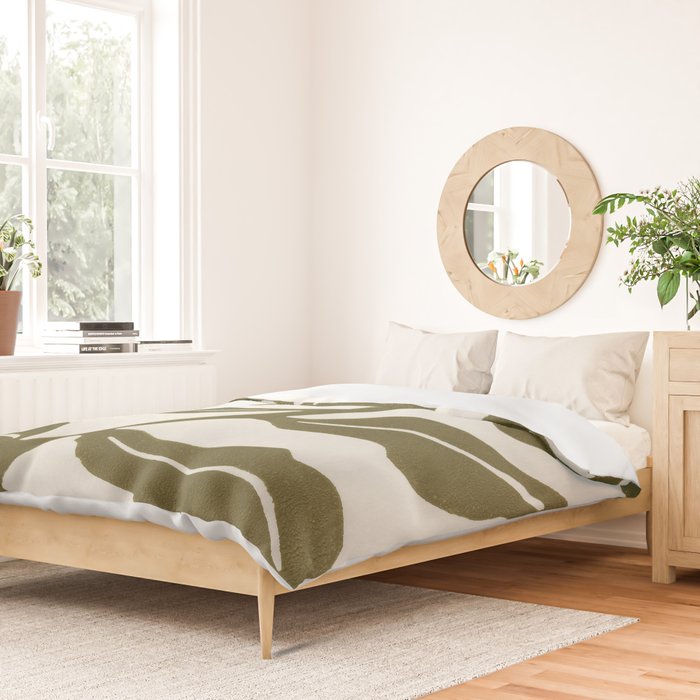 Wind-kissed Plant / Olive Green Duvet Cover Gallery Image 2