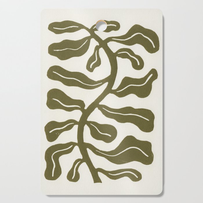 Wind-kissed Plant / Olive Green Cutting Board Gallery Image 1