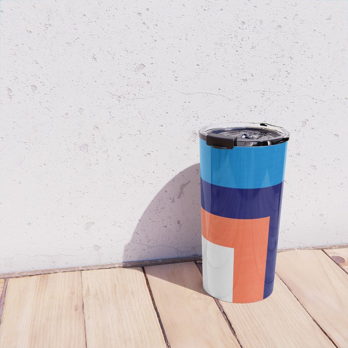 French Riviera: Bauhaus Abstraction 01 Travel Mug Gallery Image 4