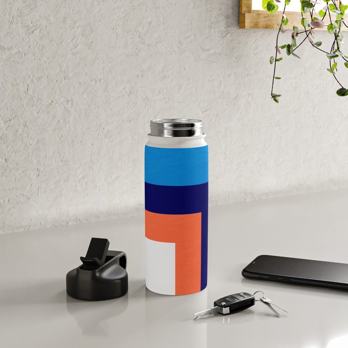 French Riviera: Bauhaus Abstraction 01 Water Bottle Gallery Image 4