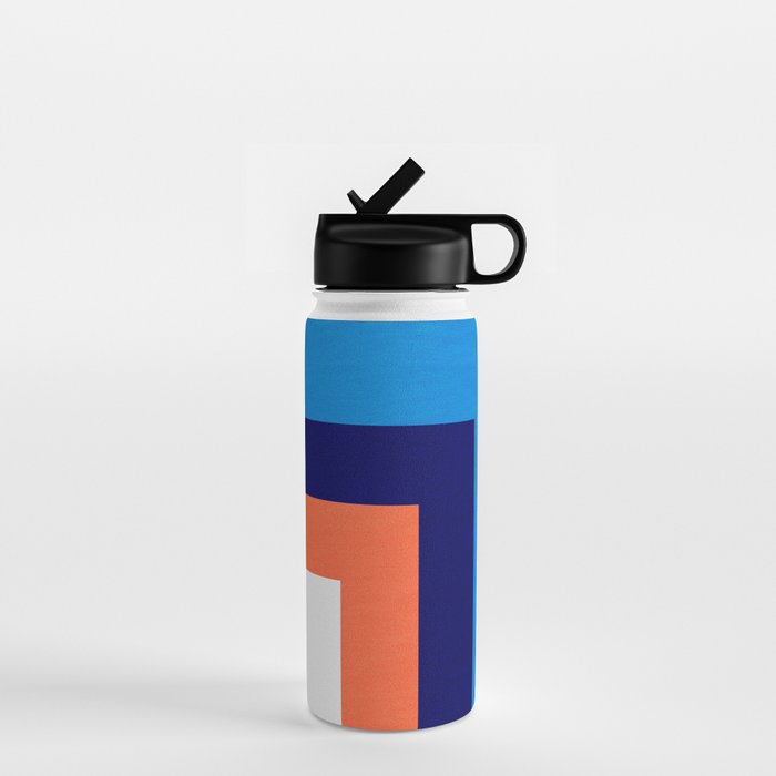 French Riviera: Bauhaus Abstraction 01 Water Bottle Gallery Image 1