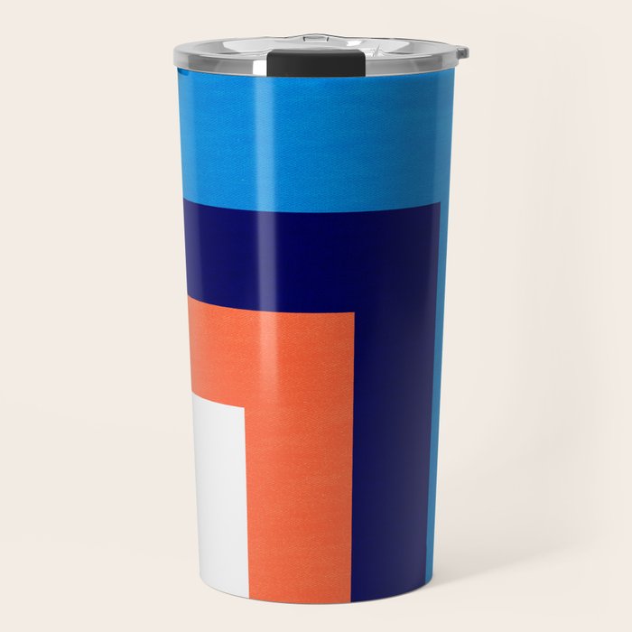 French Riviera: Bauhaus Abstraction 01 Travel Mug Gallery Image 1
