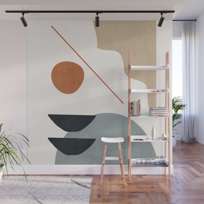 Abstract Minimal Shapes 29 Wall Mural Gallery Image 1