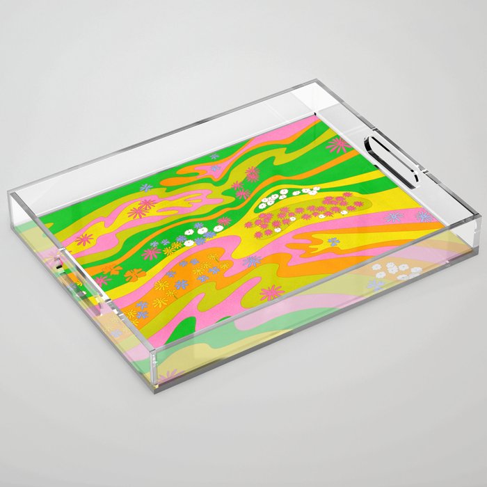 Sixties Landscape Acrylic Tray Gallery Image 1