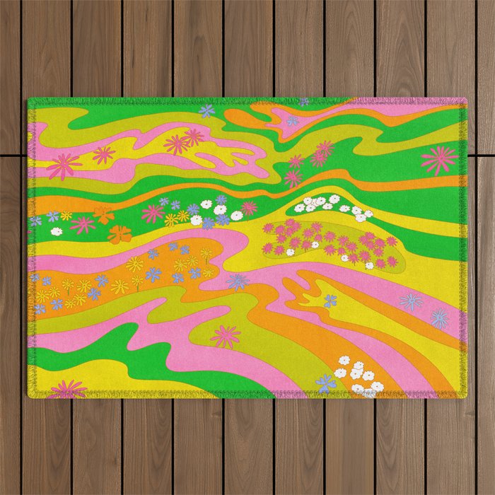 Sixties Landscape Outdoor Rug Gallery Image 1
